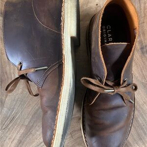 Men’s SZ 10.5M Clarks Desert Boot Beeswax Leather